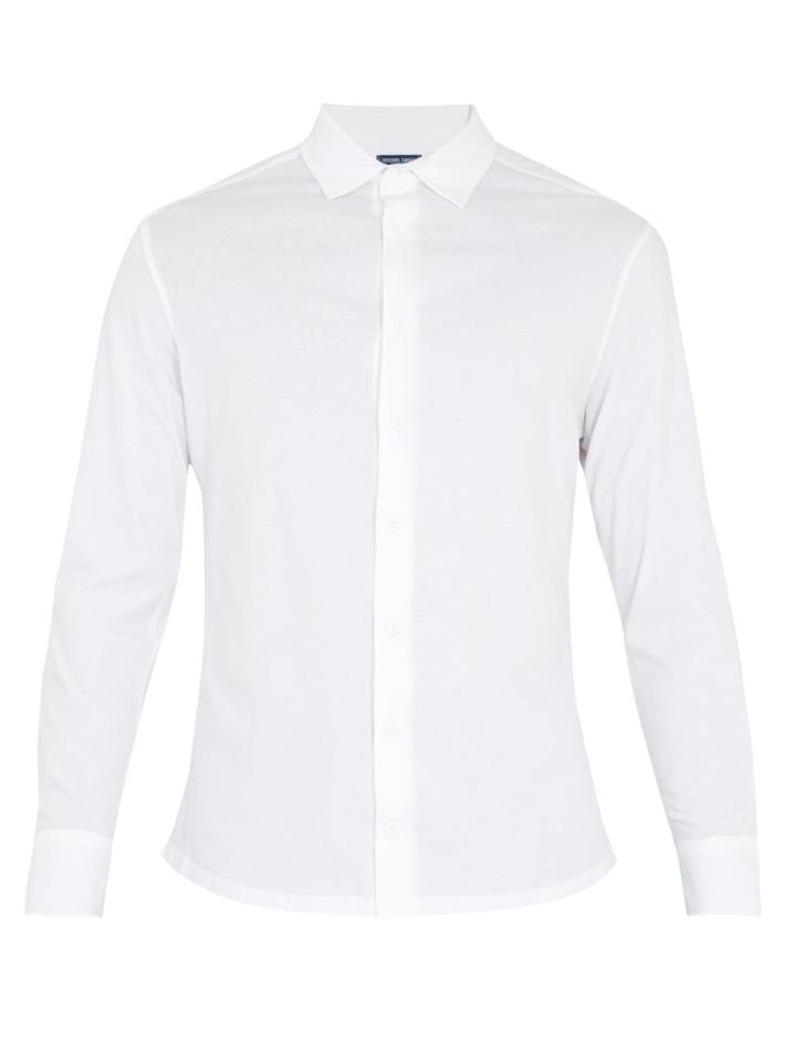 Frescobol Carioca Long-sleeved Cotton-jersey Polo Shirt