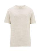 Matchesfashion.com Officine Gnrale - Striped Cotton-jersey T-shirt - Mens - Grey White