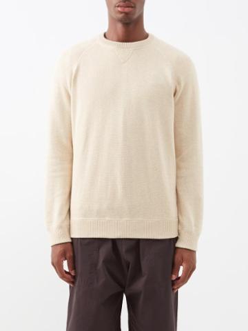 Ghiaia Cashmere - Raglan-sleeve Cotton Sweater - Mens - Beige