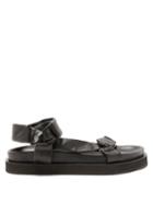 Matchesfashion.com Jil Sander - Velcro-strap Leather Sandals - Mens - Black