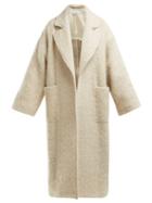 Matchesfashion.com Raey - Dropped Shoulder Wool Blend Blanket Coat - Womens - White