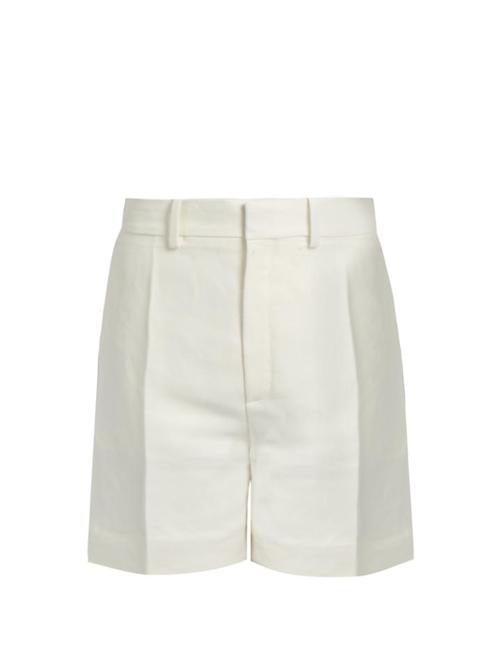 Chloé Tailored Linen-blend Shorts
