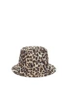 Matchesfashion.com Ganni - Leopard-print Cotton-poplin Bucket Hat - Womens - Leopard