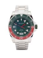 Gucci - Dive Stainless-steel Watch - Mens - Silver Multi