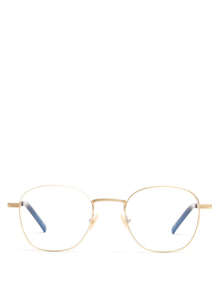 Saint Laurent Square-frame Metal Glasses