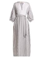 Matchesfashion.com Wiggy Kit - Market Cotton Dress - Womens - Black Stripe