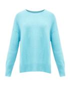 Matchesfashion.com Allude - Round-neck Cashmere Sweater - Womens - Blue