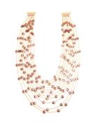 Matchesfashion.com Rosantica By Michela Panero - Faville Layered Beaded Necklace - Womens - Silver