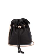 Matchesfashion.com Sophia Webster - Emmie Ruffled Trim Satin Bucket Bag - Womens - Black