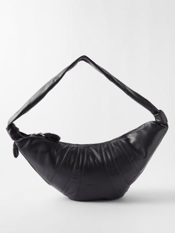 Lemaire - Croissant Large Leather Belt Bag - Womens - Dark Grey