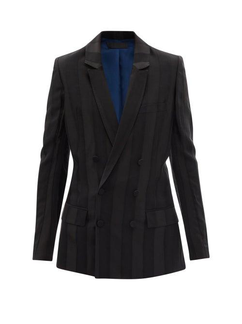 Haider Ackermann - Strychnos Satin-striped Twill Blazer - Womens - Black
