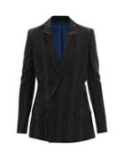 Haider Ackermann - Strychnos Satin-striped Twill Blazer - Womens - Black