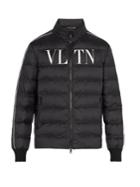 Valentino Vltn-print Quilted Down Jacket