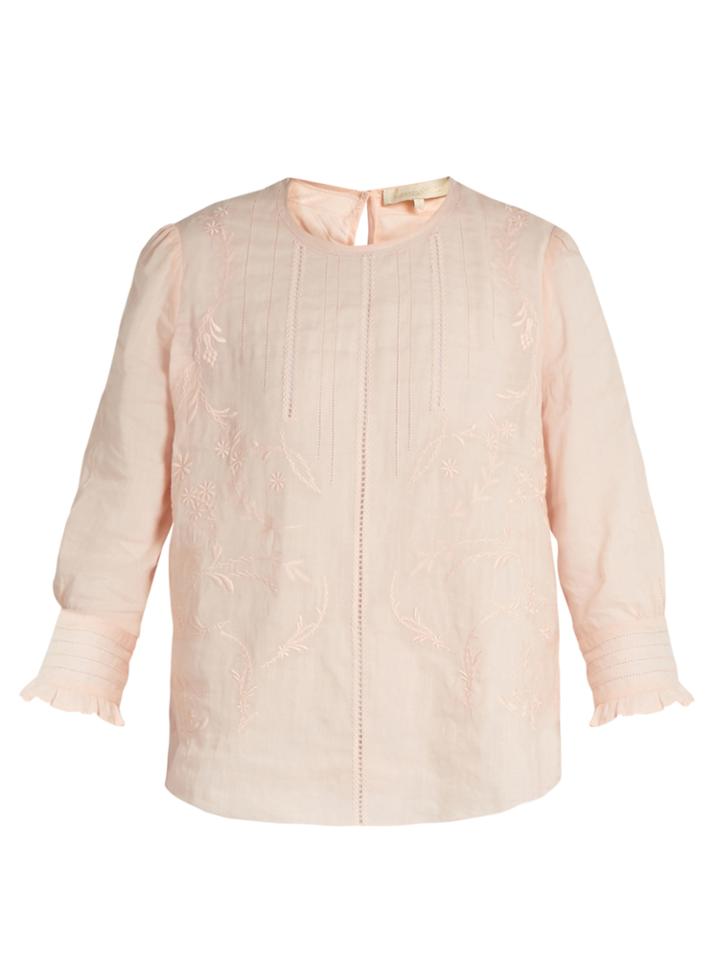 Vanessa Bruno Gwenael Linen And Cotton-blend Blouse