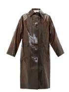Matchesfashion.com Kassl Editions - Skai Faux-leather Trench Coat - Womens - Dark Brown