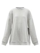 Matchesfashion.com Raey - Crew-neck Japanese-jersey Sweatshirt - Womens - Grey