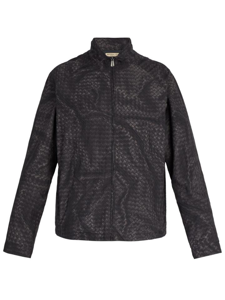 Bottega Veneta Intrecciato-print Windbreaker Jacket