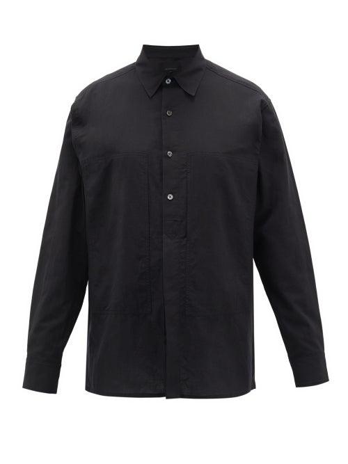 Matchesfashion.com Ann Demeulemeester - Joan Patch-pocket Cotton Shirt - Mens - Black