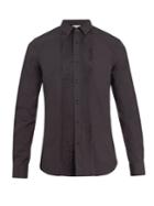 Saint Laurent Pleated Single-cuff Cotton Shirt