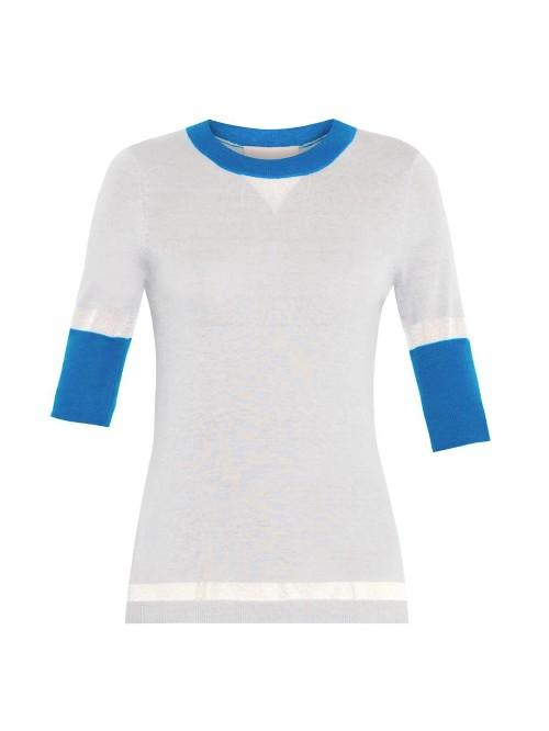 Roksanda Contrast-panel Wool-blend Sweater