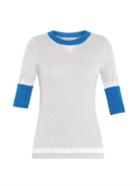 Roksanda Contrast-panel Wool-blend Sweater