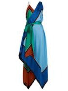 Diane Von Furstenberg Asymmetric Scarf-print Silk Dress