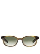 Matchesfashion.com Flatlist - Le Bucheron Square Frame Acetate Sunglasses - Mens - Khaki