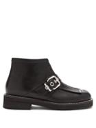 Matchesfashion.com Marni - Fringed Leather Ankle Boots - Womens - Black