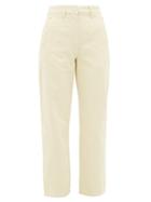 Matchesfashion.com Lemaire - High-rise Straight-leg Jeans - Womens - Cream