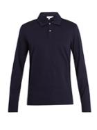 Sunspel Long-sleeved Cotton-jersey Polo Shirt
