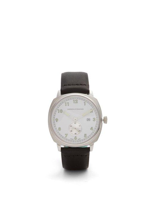 Matchesfashion.com Larsson & Jennings - Mk I Pilot Stainless Steel And Leather Watch - Mens - Silver