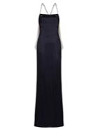 Galvan Organza-ruffle Silk-satin Gown