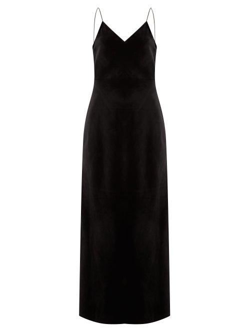 Matchesfashion.com Nili Lotan - Adriana Velvet Slip Dress - Womens - Black