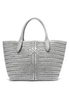 Matchesfashion.com Anya Hindmarch - The Neeson Medium Metallic Leather Tote Bag - Womens - Silver
