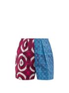 Ladies Rtw Lisa Folawiyo - The Maze Ankara-print Cotton Shorts - Womens - Pink Multi