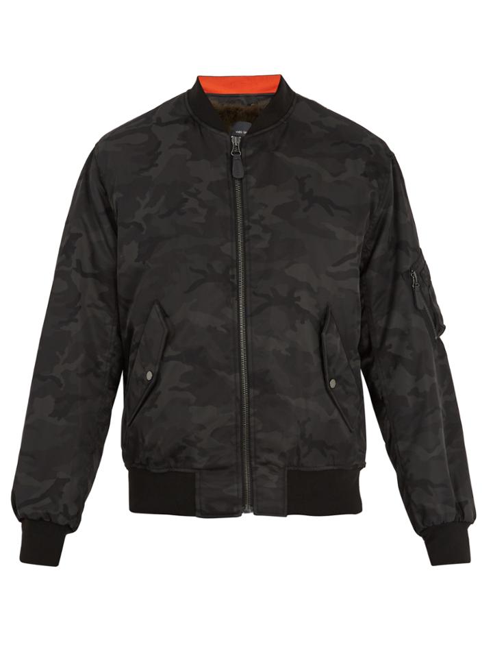 Yves Salomon Camouflage-print Fur-lined Bomber Jacket