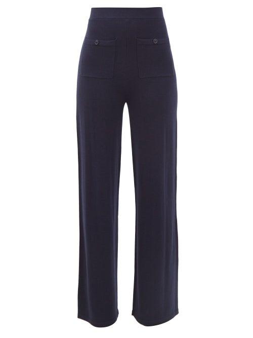 Joostricot - Patch-pocket Lyocell-blend Trousers - Womens - Navy