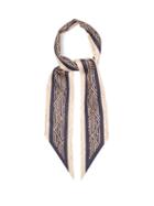 Matchesfashion.com Chlo - Geometric-print Silk-twill Scarf - Womens - Navy