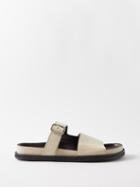 Studio Nicholson - Buckle-strap Split Suede Sandals - Mens - Cream