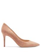 Matchesfashion.com Gianvito Rossi - Gianvito 85 Point-toe Suede Pumps - Womens - Beige
