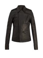 Matchesfashion.com Rick Owens - Point Collar Leather Jacket - Mens - Black