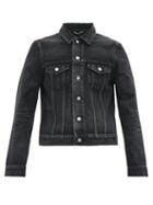 Matchesfashion.com Saint Laurent - Faded And Distressed Denim Jacket - Mens - Black