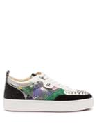 Matchesfashion.com Christian Louboutin - Happyrui Spikes Sequinned Leather Trainers - Mens - Multi