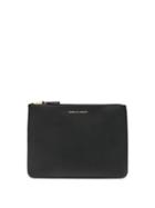Matchesfashion.com Comme Des Garons Wallet - Foiled-logo Leather Pouch - Womens - Black
