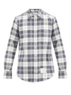 Matchesfashion.com Thom Browne - Tartan Cotton-flannel Shirt - Mens - Grey