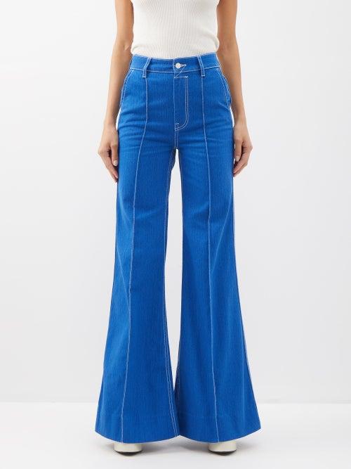 Zimmermann - High Tide Flared-leg Jeans - Womens - Blue