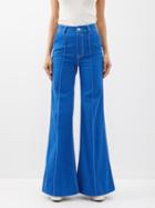 Zimmermann - High Tide Flared-leg Jeans - Womens - Blue