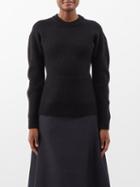 Jil Sander - Ribbed Wool-blend Sweater - Womens - Black
