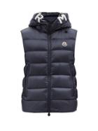 Moncler - Montreuil Hooded Quilted Down Gilet - Mens - Dark Navy