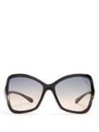 Matchesfashion.com Tom Ford Eyewear - Anouk Irregular Square Frame Sunglasses - Womens - Blue